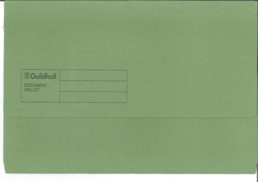 Picture of GUILDHALL CARDBOARD DOCUMENT WALLET GREEN